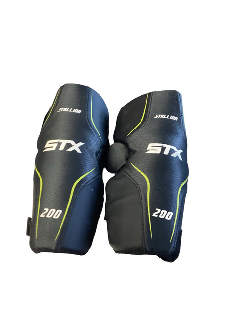 Vist Large View of Product Image Which is Used STX STALLION 200 ARM GUARDS Lacrosse Arm Pads/Guards Black LG