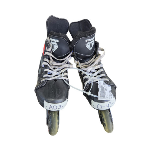 Vist Large View of Product Image Which is Used Tour Skate FB255 ADJ SKATES 1-4 Roller Hockey Skates Black Adjustable