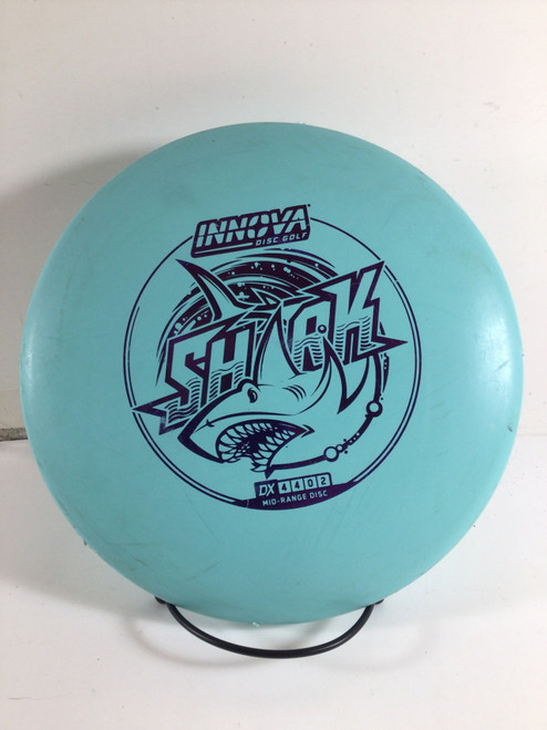 Vist Large View of Product Image Which is Used Innova DX SHARK Disc Golf Mid Range Royal Blue 150g