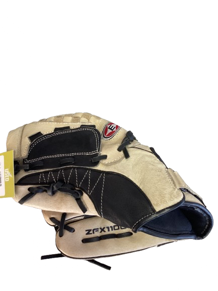 Vist Large View of Product Image Which is Used Easton Z FLEX BB/SB Glove LH Throw Tan 11"