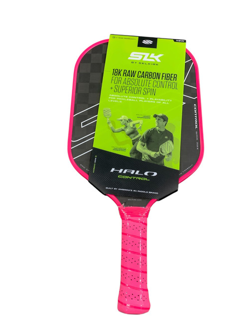 Vist Large View of Product Image Which is Used Selkirk HALO CONTROL 16MM MAX Pickleball Racquet Pink