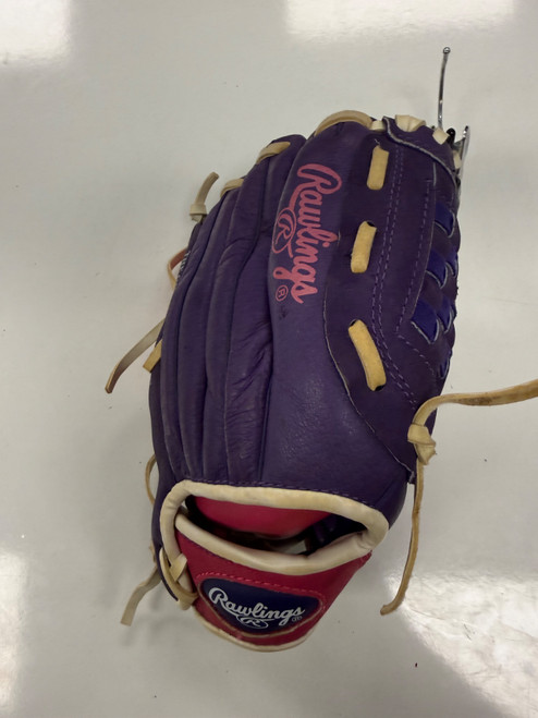 Vist Large View of Product Image Which is Used Rawlings HIGHLIGHT SERIES BB/SB Glove RH Throw Pink 10"