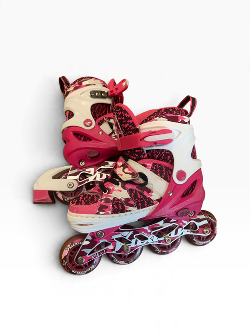 Vist Large View of Product Image Which is Used KUXUAN Junior Rec Fitness Skates Pink Adjustable