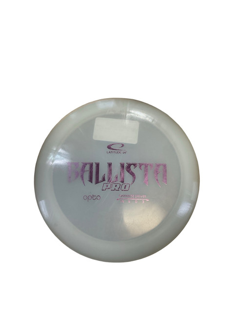 Vist Large View of Product Image Which is Used Latitude 64 OPTO BALLISTA PRO Disc Golf Driver White 176g