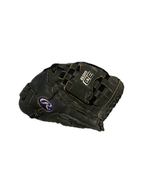 Vist Large View of Product Image Which is Used Rawlings HIGHLIGHT BB/SB Glove RH Throw Black 12 1/2"