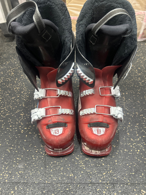 Vist Large View of Product Image Which is Used Salomon T3 Boys DH Ski Boot Red 275 MP - M09.5 - W10.5