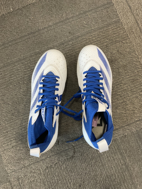 Vist Large View of Product Image Which is Used Adidas Adult FB Cleats Royal Blue And White Senior 9.5