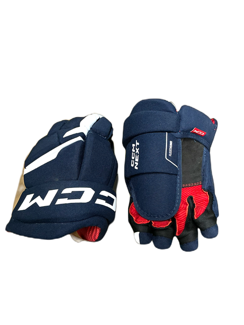 Vist Large View of Product Image Which is Used CCM NEXT Junior Gloves Navy Blue 11"