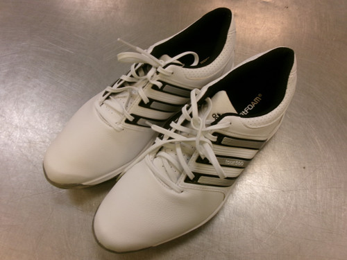 Vist Large View of Product Image Which is Used Adidas Mens Golf Shoes White Senior 10