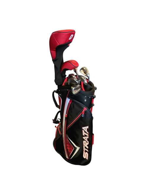Vist Large View of Product Image Which is Used Strata COMPLETE GOLF SET BAG / CLUBS Mens Complete Set RH 10 Piece