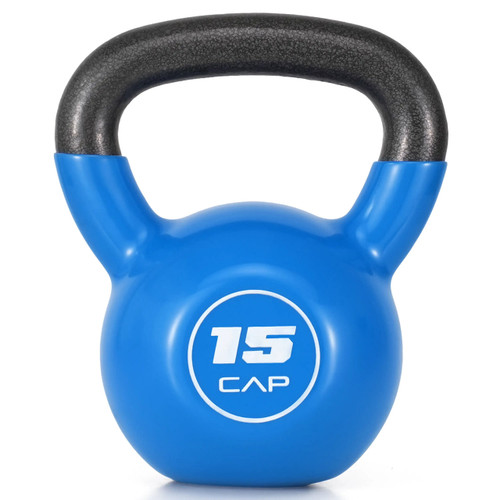 Vist Large View of Product Image Which is New 15 lb Vinyl Kettlebell