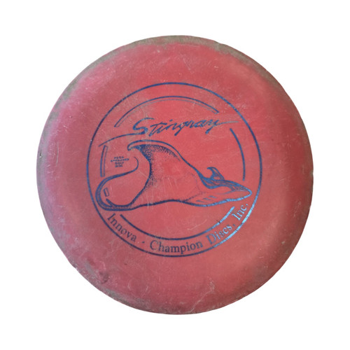 Vist Large View of Product Image Which is Used Innova DX STINGRAY Disc Golf Mid Range Red