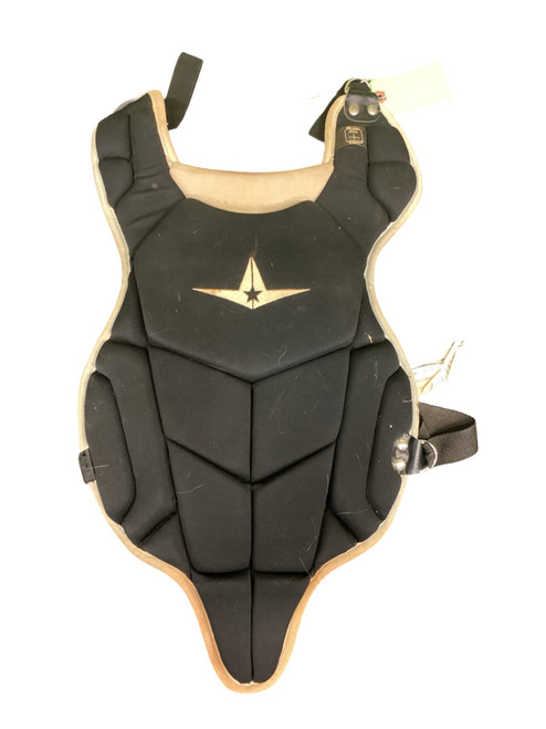 Vist Large View of Product Image Which is Used All-Star BLACK CHEST PROTECTOR Catchers Chest Protector Black Junior
