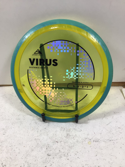 Vist Large View of Product Image Which is Used Axiom PROTON VIRUS Disc Golf Driver Yellow 167g