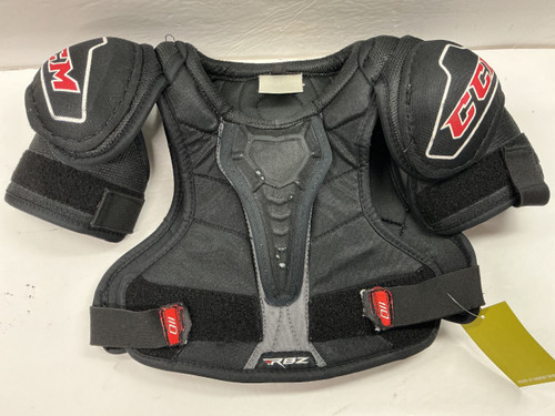 Vist Large View of Product Image Which is Used CCM RBZ 110 Junior Shoulder Pads Black MD