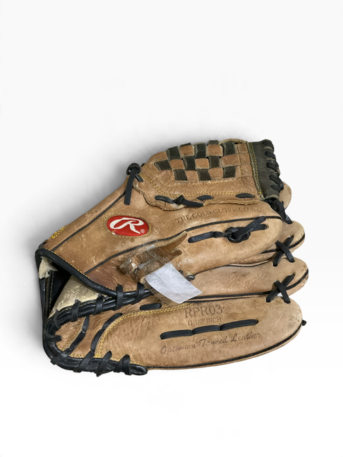 Vist Large View of Product Image Which is Used Rawlings RPR03 BB/SB Glove RH Throw Brown 11 1/2"