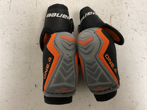 Vist Large View of Product Image Which is Used Bauer SUPREME ONE.4 Junior Elbow Pads Black And Orange SM