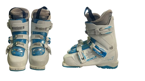 Vist Large View of Product Image Which is Used Nordica FIRE ARROW TEAM 3 Girls DH Ski Boot White 235 MP - J05.5 - W06.5