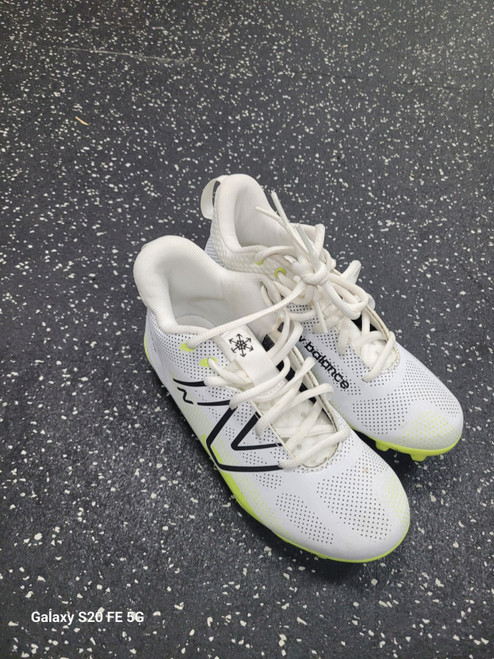 Vist Large View of Product Image Which is Used New Balance LAX Cleats Boys White Junior 02.5