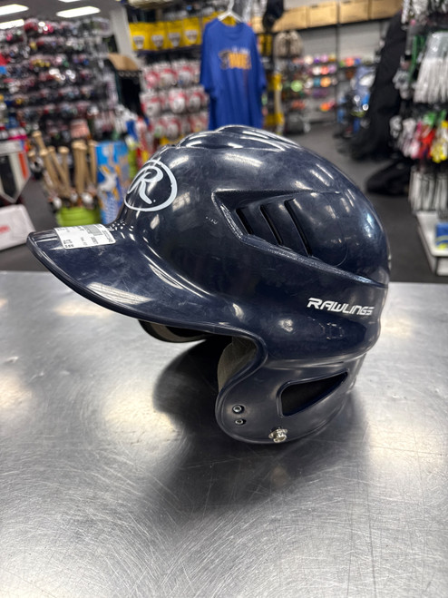 Vist Large View of Product Image Which is Used Rawlings RCF Batting Helmet No Mask Navy Blue One Size