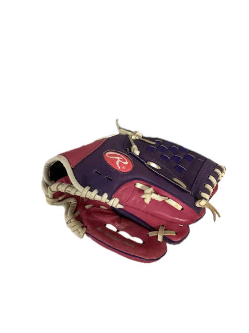 Vist Large View of Product Image Which is Used Rawlings HIGHLIGHT BB/SB Glove RH Throw Pink 10"