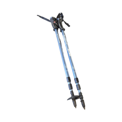 Vist Large View of Product Image Which is Used SWISSGEAR TELESCOPING TREKKING POLES Mens DH Ski Pole Carolina Blue Snow Shoe Pole