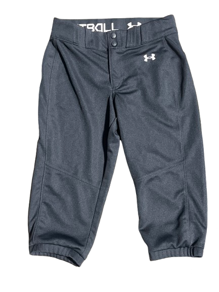 Vist Large View of Product Image Which is Used Under Armour UA SOFTBALL YTH LARGE SOFTBALL PANT BB/SB Pant Girls Black LG
