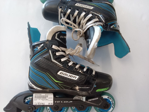 Vist Large View of Product Image Which is Used Bauer XLP ADJUSTABLE Senior Roller Quad Skates Black Adjustable