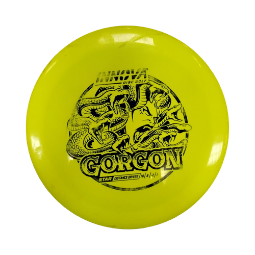 Vist Large View of Product Image Which is Used Innova STAR GORGON Disc Golf Driver Yellow 174g