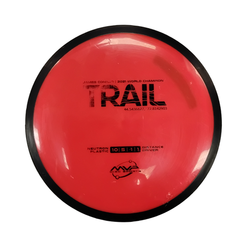 Vist Large View of Product Image Which is Used MVP NEUTRON TRAIL Disc Golf Driver Red 166g