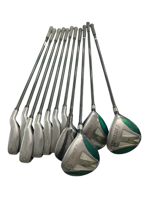 Vist Large View of Product Image Which is Used Warrior 10 PC WOODS/IRONS Mens Package Set RH Green 11 Piece