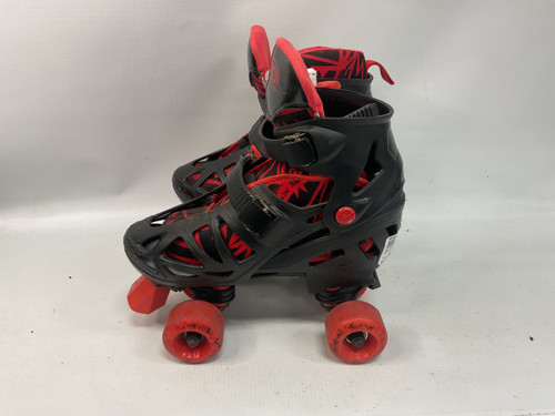 Vist Large View of Product Image Which is Used RollerDerby RED/BLACK Junior Roller Quad Skates Black Junior 04.5