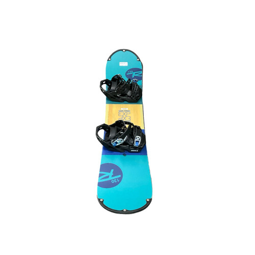 Vist Large View of Product Image Which is Used Rossignol EXP W/ ROSSIGNOL REPLY BINDINGS Boys Board/Binding Teal 130 cm