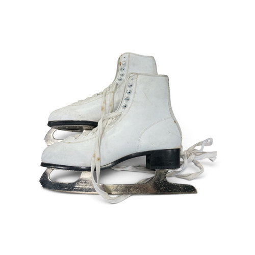 Vist Large View of Product Image Which is Used Imperial Womens Figure Ice Skates White Senior 8, side view