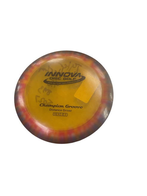 Vist Large View of Product Image Which is Used Innova CHAMPION GROOVE Disc Golf Driver Purple 177g