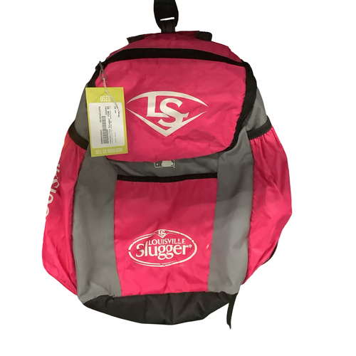 Vist Large View of Product Image Which is Used Louisville Slugger PINK BAT BACKPACK YTH BB/SB Player Backpack Pink