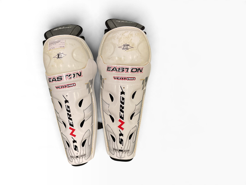 Vist Large View of Product Image Which is Used Easton EASTON Senior Shin Guards White 14"