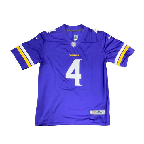 Vist Large View of Product Image Which is Used Nike VIKINGS BRETT FAVRE JERSEY FB Top Adult Purple XL