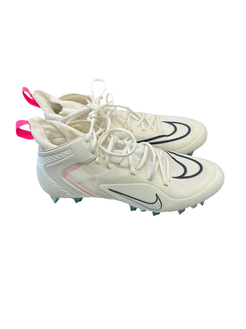 Vist Large View of Product Image Which is Used Nike REACT LAX Cleats Mens White Senior 12