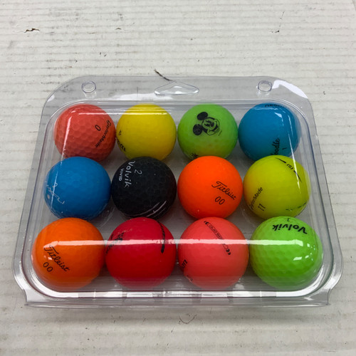 Vist Large View of Product Image Which is Used RANDOM BRAND ASSORTED COLOR 12 Pack - Golf Balls