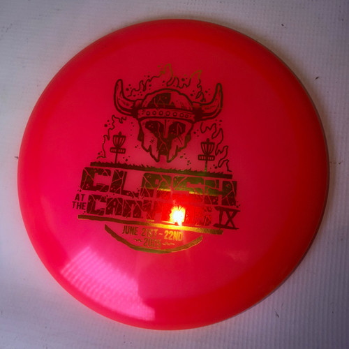 Vist Large View of Product Image Which is Used CLASH AT THE CANYONS Disc Golf Driver Royal Blue