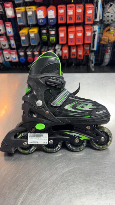 Vist Large View of Product Image Which is Used KAQINU LIGHT UP Junior Rec Fitness Skates Black Adjustable