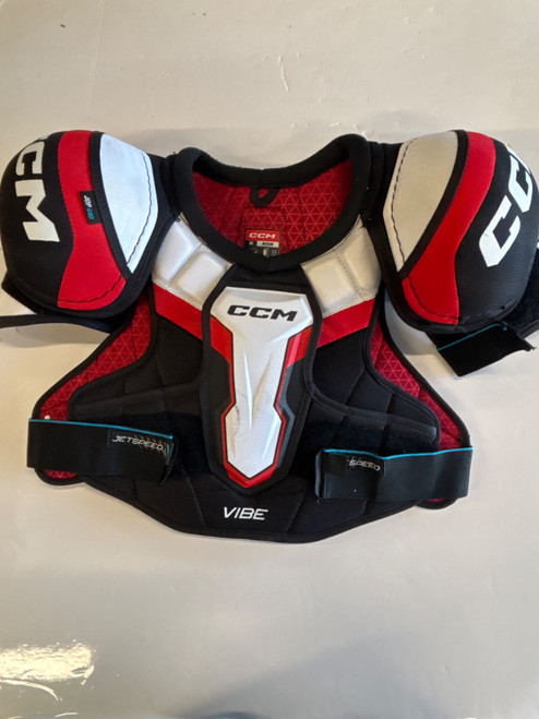 Vist Large View of Product Image Which is Used CCM JETSPEED VIBE S/P Senior Shoulder Pads MD