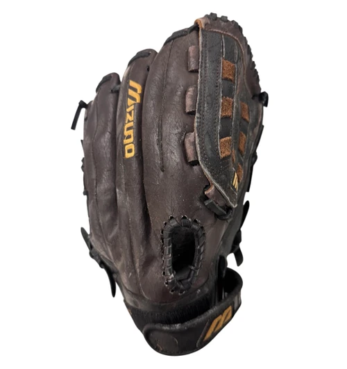 Vist Large View of Product Image Which is Used Mizuno BALLPARK BB/SB Glove RH Throw Brown 12"
