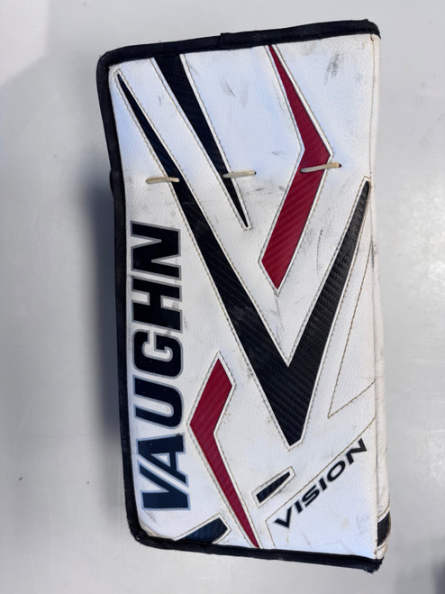 Vist Large View of Product Image Which is Used Vaughn VISION Senior Goalie Blocker White