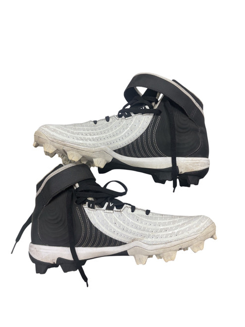 Vist Large View of Product Image Which is Used Under Armour Adult FB Cleats White Senior 8