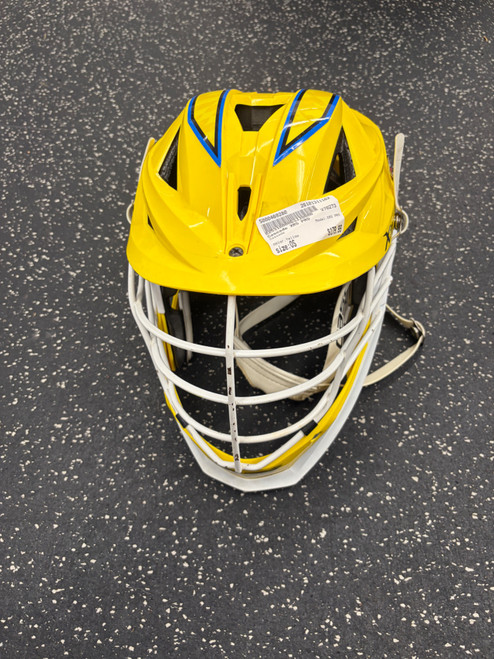Vist Large View of Product Image Which is Used Cascade XRS PRO Lacrosse Helmet Yellow One Size