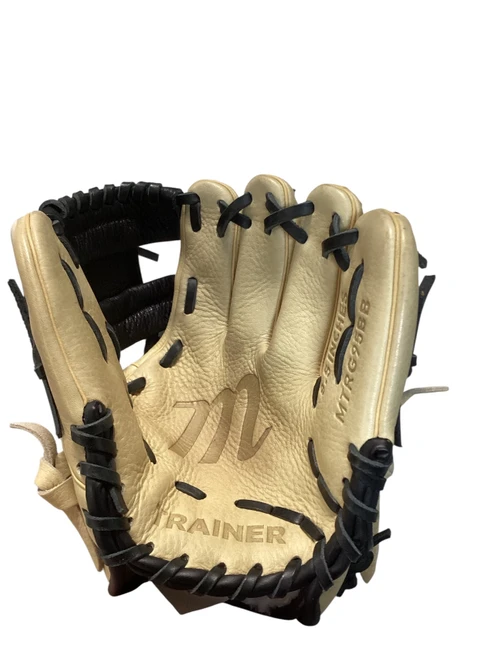 Vist Large View of Product Image Which is Used Marucci TRAINER GLOVE 9.5 BB/SB Glove RH Throw Tan 9 1/2"