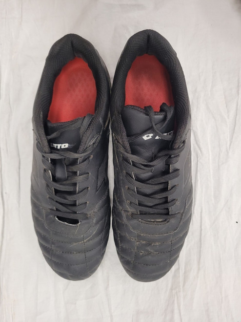 Vist Large View of Product Image Which is Used Lotto Soccer Cleats Black Senior 8.5