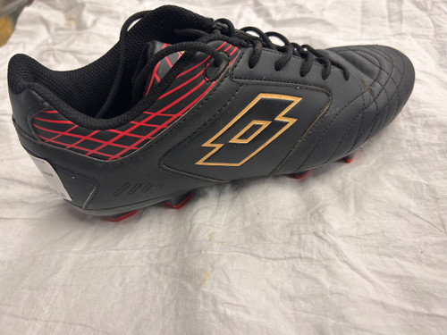 Vist Large View of Product Image Which is Used Lotto Soccer Cleats Black Senior 8
